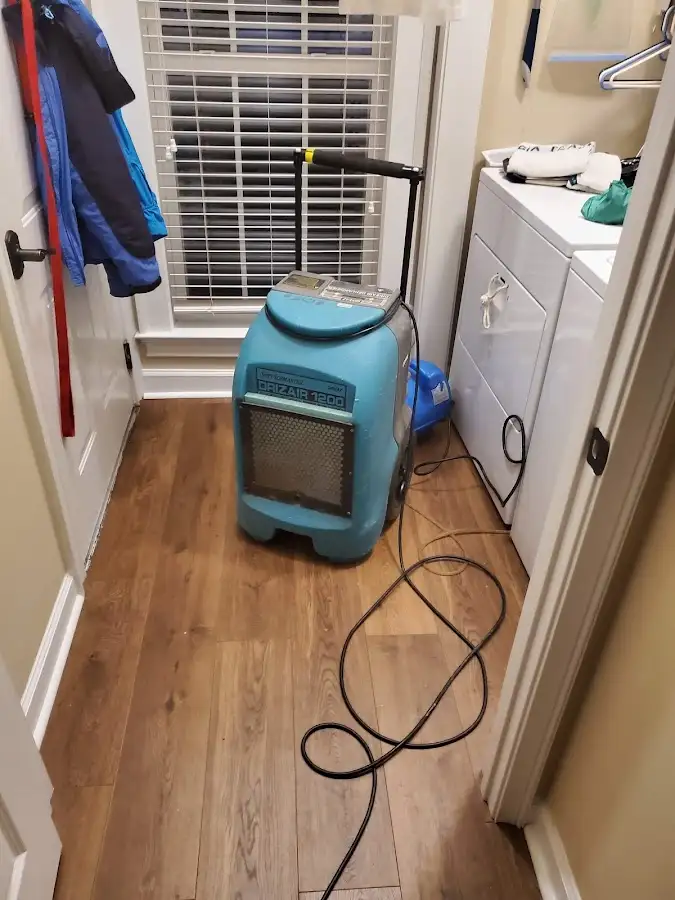 Commercial dehumidifier deployed for Flood Damage Cleanup in Little Ferry